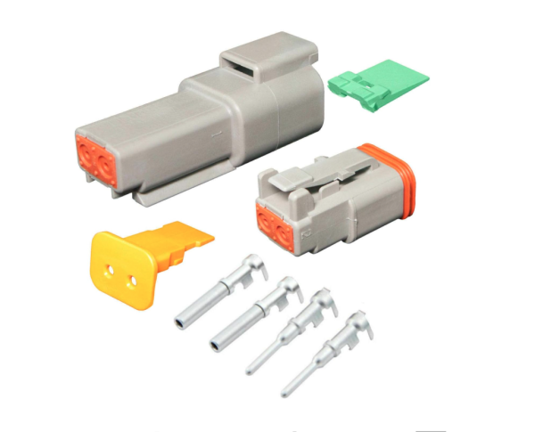 Разъем DEUTSCH DT 2-х контактный DT04-2P + DT06-2S (набор 4 шт.)